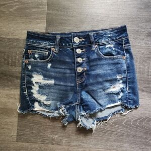 American Eagle Hi-Rise Shorts with Button Fly Size 4